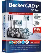 Beckercad 14 - 3D PRO CAD Software Compatible with Autocad and Windows 11, 10, 8