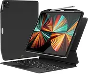SWITCHEASY CoverBuddy Lite for iPad Pro 12.9" Case Compatible with Magic Keyboard & Smart Keyboard Folio (Keyboard Not Included) | with Pencil Holder | ONLY for 2021-2022 iPad Pro 12.9" (Black)