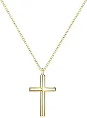 [Veylenix] 925 Sterling Silver Cross Necklace for Women Gold/Silver Crucifix Necklace for Girls 18K Gold Plated Simple Dainty Cross Pendant Jewelry