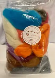 Heidi Feathers Mixed Bag Felting Wool, Off Cute, 9 Colors, 4.3oz - NEW!
