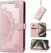 Compatible with Nothing Phone 2 Case,Compatible with Nothing Phone Two Wallet Card Slot Flip Magnetic Clasp Stand Cover Pink