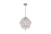 Robin Modern Classic Hanging Chandelier Lamp Light Chrome Clear Small