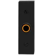 Doorbell Chime Push Button Wired Metal Rectangular Surface Mount LED Light Black