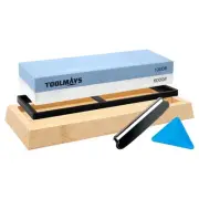 Knife Sharpening Stone Set, Dual Grit Whetstone 1000/6000 Knife Sharpener, We...