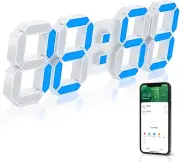 Elegant 15" Multicolor Digital Wall Clock - Temperature, Date & Time Display