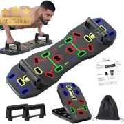Portable Foldable Push Up Board, 10-in-1 Multi-Function Push Up Bar with Handles