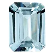Gemstone Aquamarine Aa Quality 8X6mm Emerald Cut