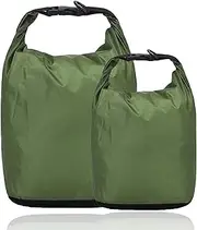 [Niuoppy] 2PCS Dry Bag, 3L/5L/10L/20L Dry Bags Waterproof, Lightweight Dry Sacks Bag, Rucksack Liner, Lightweight Canoe Bags for Kayaking Camping Hiking Traveling, Green, 10L+20L, waterproof bag