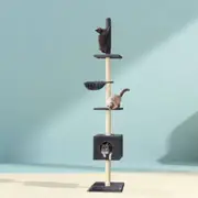 i.Pet 290cm Cat Tree Scratching Post For Large Cat Tree Hammock Tower House - Grey