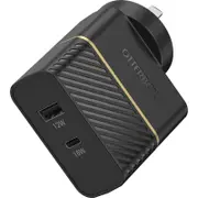 USB-C and USB-A Fast Charge Dual Port Wall Charger, 30W Combined