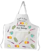 Cooking Apron with Pockets Girls Chef Apron BBQ Baking Kitchen Apron for White