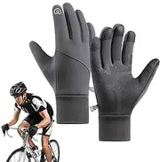 [Nlrlo] Bicycle Gloves for Men - Bicycle Gloves for Cold Weather - Touch Screen Inspired - Tight Riding Gloves | Thermal Shoes for Hiking, Driving, Running