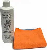 Colonel Brassy metal chrome aluminum plastic cleaner with 2-pack GRACE-I-AM microfiber polishing cloth