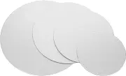 DECOMELODY 4pcs Cake Board Rounds Cardboard Bases for Cake Decorating Tiering Straw Dowels