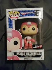 Funko Pop Mega Man Quick Boomerang GameStop Exclusive w/protector