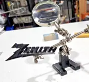Vintage Zenith Logo Plate Reproduction, 3-D printed rom PLA, with mounting posts