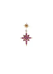 Roxanne First Sunset Star 14kt Gold Single Drop Earring - Pink ONE SIZE