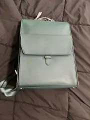 Samsonite Dark Green Executive Leather Convertible Backpack