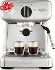EM4300S Mini Barista Coffee Machine Espresso Latte Cappuccino 15 Bar Silver