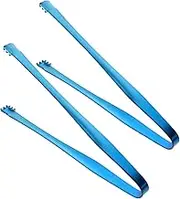 2pcs Outdoor Camping Ice Clip Sugar Tongs Stainless Egg Tool Tea Party Tongs Eggshell Removal Tool Egg White Separation Bread Clip Kitchen Tong Stainless Steel Blue