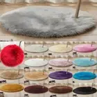 Floor Rugs Shaggy Rug Round Faux Fur Mats Soft Carpet Bedroom Living Room Mat