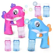 Bubble Gun Whale Automatic LED Bubble Maker Blower Machine with 2BubbleSolutions
