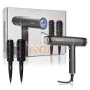 Cortex Beauty - AirFold - Ionic Foldable Dryer + Blowout Brush Set with 2 Det...