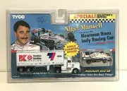 TYCO HO Scale 440-X2 Nigel Mansell K-Mart Havoline Indy + Trailer Slot Vehicles