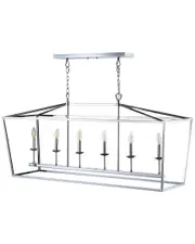 JONATHAN Y 6-Light Pagoda Chrome Pendant