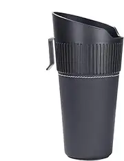 Cup Holder Trash Can - Washable Vehicle Door Dustbin | Car Door Pocket Garbage Can Bin | Leather Wrapping Car Trash Can Cup Holder | Automotive Waste Bin Washable Vehicle Dustbin for SUV Home