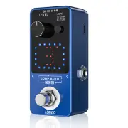 LEKATO Looper Guitar Effect Pedal 18 Mins 3 Slot Wave Loop Record USB Cable Blue