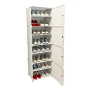 White Cube DIY Shoe Cabinet Rack Storage 1 Column 8 Row