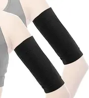 [poeland] 2 Pairs Slimming Arm Sleeves Slimming Arm Sleeves Elastic Compression Arm Shaper Sports Arm Shaper for Women and Girls, black, Allgemein