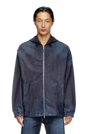 [Diesel] Diesel - Hooded JoggJeans jacket - Denim Jackets - Man - Blue S Blue