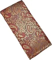 Eye pillow in a Brocade silk cover with a Cotton inner case and filled with Flax seeds and Lavender Silk Eye Bag