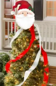 Evergreen,Tree Topper,Santa Claus Tree Topper, Santa decoration A12