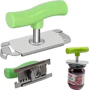 Ezonedeal Arthritis Jar Opener Stainless Steel Lids Off Jar Opener Spiral Can Seal Lid Remover Twist Off Screw Tool
