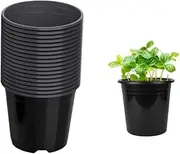 [Naisfei] 40 Pcs Packs Nursery Pots, 4 Inches Thickened Plastic Planting Pot, Seed Starting Pot f or Flower Seedling, Succulents, Cuttings,Transplanting