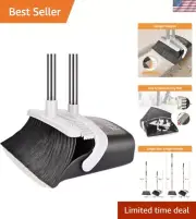 Broom and Dustpan Set, Heavy Duty Dust Pan and Broom with Long Handle 55 Inch...