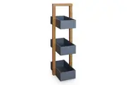 3 Tier Bathroom Storage Caddy Shelf Wooden Cabinet Toilet Organizer Holder