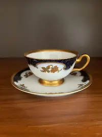 在飛比找Yahoo!奇摩拍賣優惠-全新日本大倉陶園Okura金燭鎏金咖啡杯，日瓷天花板。重描金