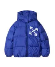Paint Script quilted puffer jacket 6Y Blue