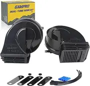 GAMPRO Car Horn Loud 130 dB, Horns Signal Horn for 12 V Cars Lorrys Trains Boats Cars (G160151) Pack of 2 Trumpet for Any 12 V Vehicles Trucks Lorrys Trains Boats Cars