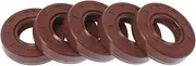 X AUTOHAUX Universal Oil Seal TC Double Lip W Steel Spring Seal Ring Rotary Shaft Seal 22x45x10mm High Pressure FKM Rubber Brown 5 Pcs