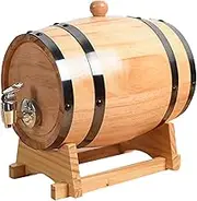 Wine Barrel 3L Whiskey Barrel with Tap ＆ Stand Oak Barrels for Aging Whiskey Wooden Dispenser Coffee Bar Decorations for Spirits Liquors Beer Display and Storage