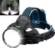 Led Rechargeable Headlamps For Adults, 90000 Lumen Super Bright Flashlight 90adjustable 4 Modes Ipx5 Waterproof Usb