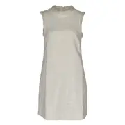 [Self-Portrait] Cream Boucle Pearl Trim Mini Dress