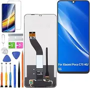 HLYGZX Replacement Display for Xiaomi Poco C75 4G/5G LCD Screen, 2410FPCC5G MZB0IDJIN Display Screen Touch Digitizer Assembly Repair Parts Kit