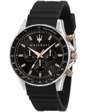 [Maserati] Sfida Stainless Steel Chronograph Watch in Black