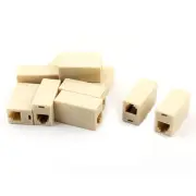 10Pcs RJ11 6P4C Phone Line Cable Connector Female to Female Socket Adapter